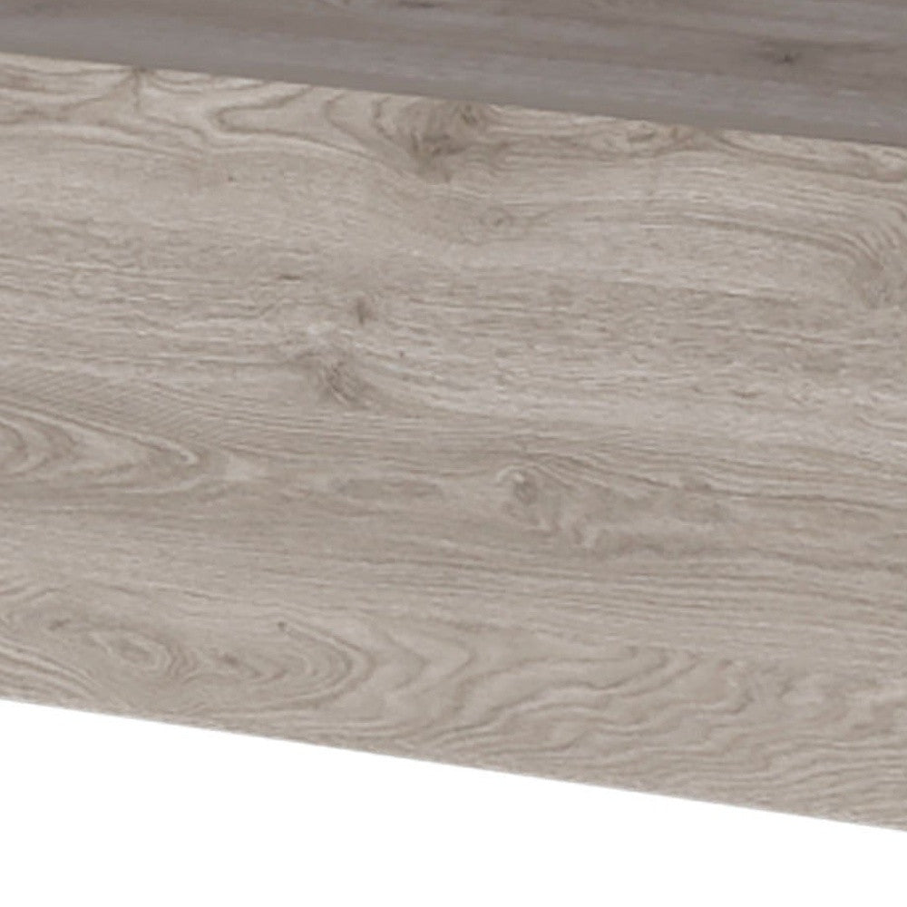 5" Gray Wood One Drawer Floating Nightstand