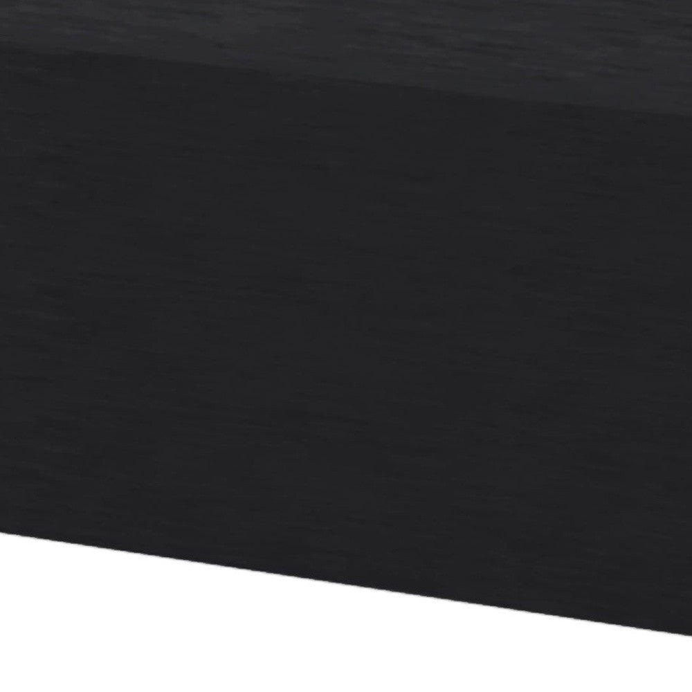 5" Black Wood One Drawer Floating Nightstand