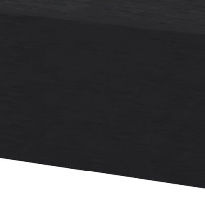 5" Black Wood One Drawer Floating Nightstand