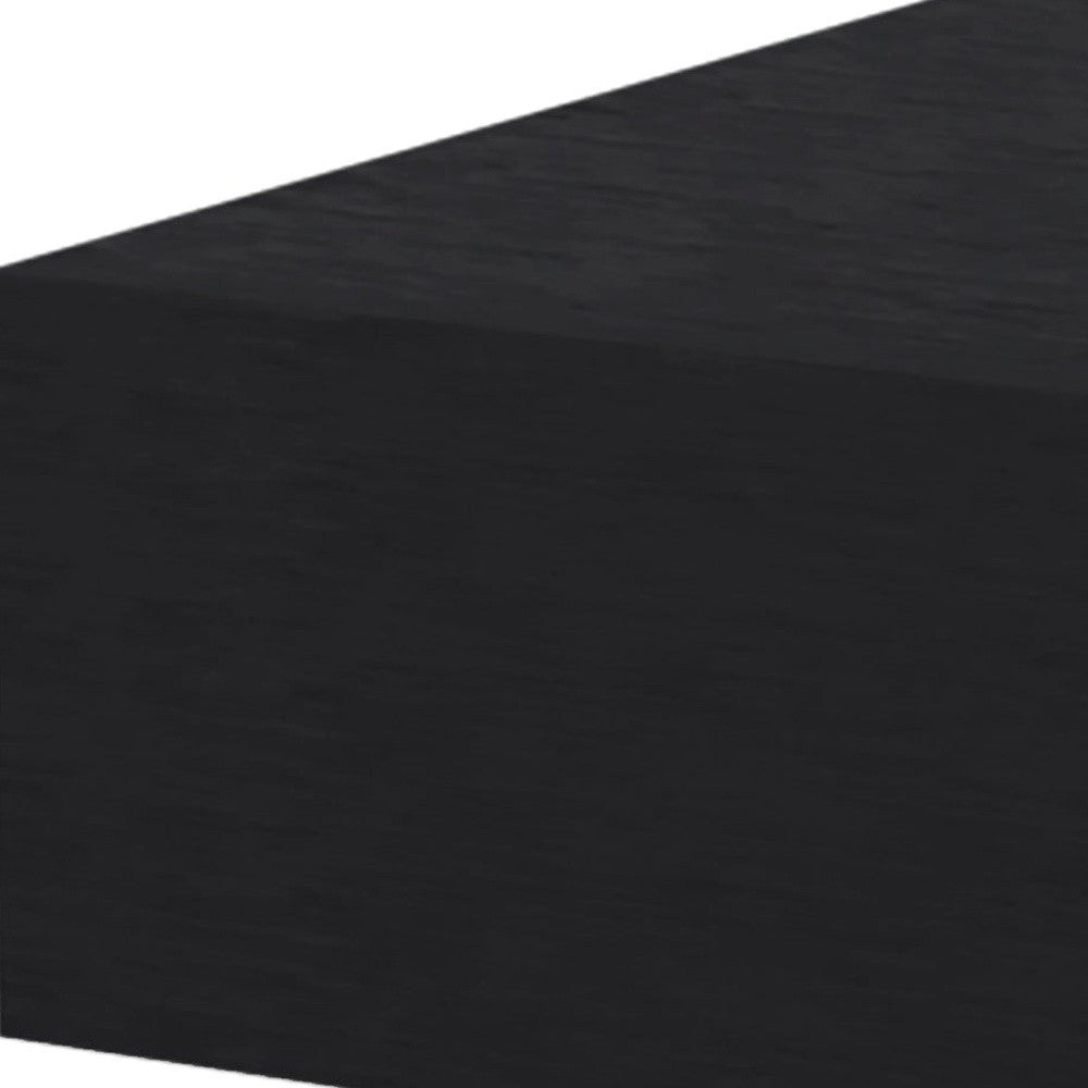 5" Black Wood One Drawer Floating Nightstand