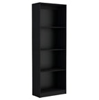 Set of Two Black Wood Multi Tier Bookcases
