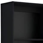 Set of Two Black Wood Multi Tier Bookcases