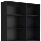 71" Black Five Tier Bookcase
