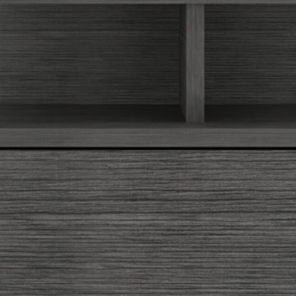 13" Dark Gray Wood One Drawer Floating Nightstand