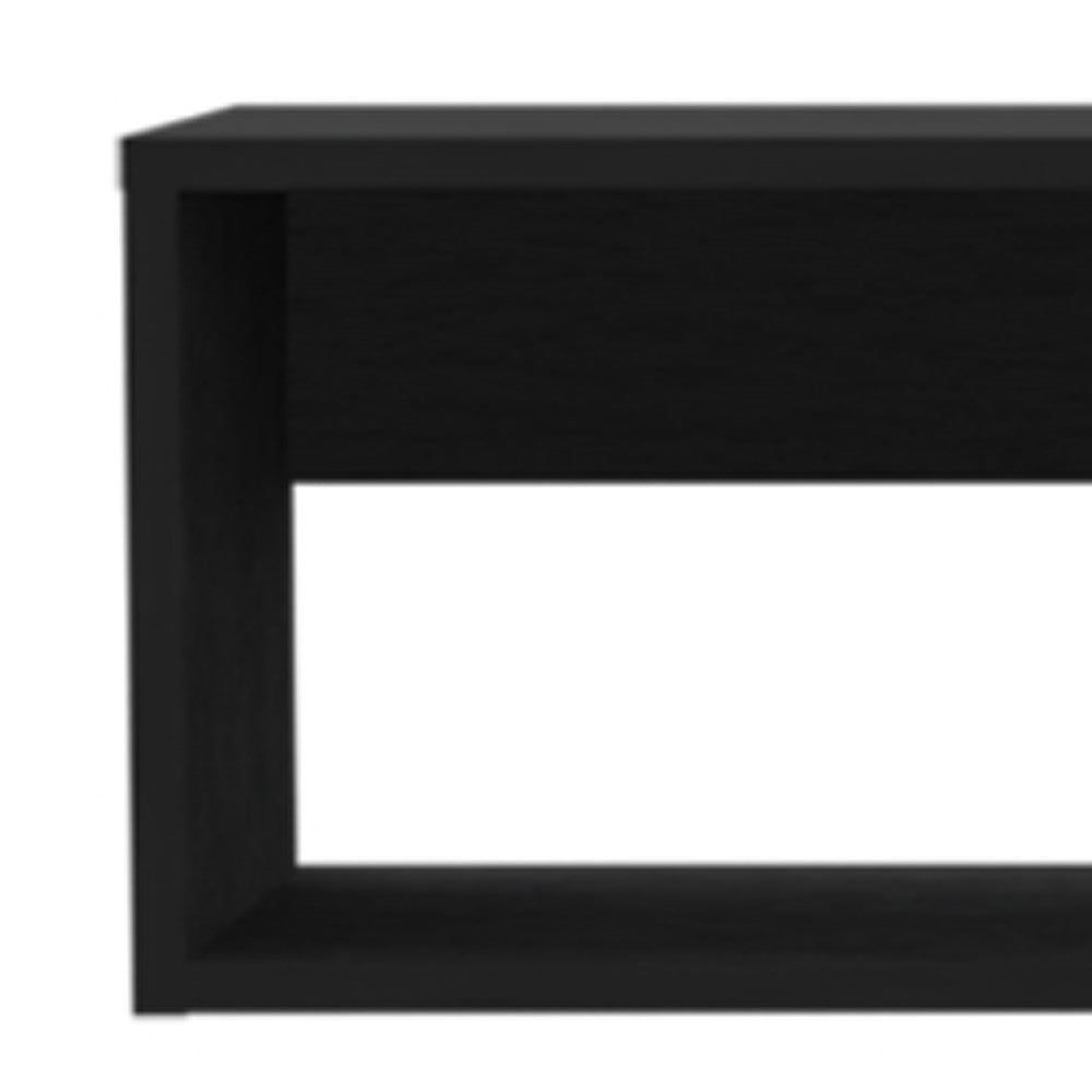 48" Black Floating Mount Entertainment Center