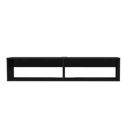 48" Black Floating Mount Entertainment Center