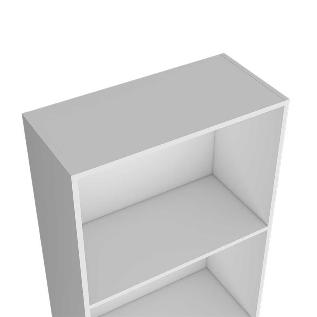 71" White Wood Four Tier Bookcase