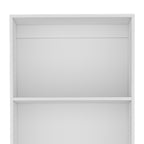 71" White Wood Four Tier Bookcase