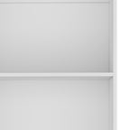 71" White Wood Four Tier Bookcase