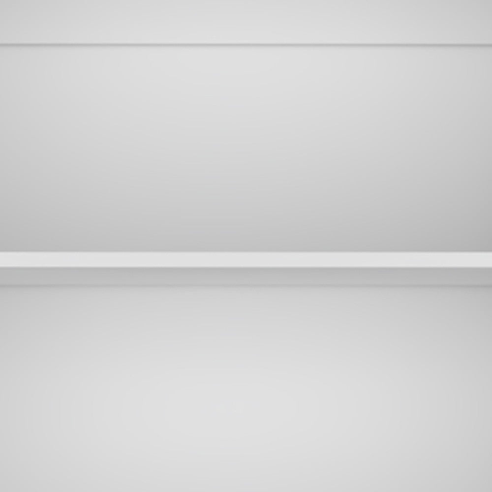 71" White Wood Five Tier Bookcase