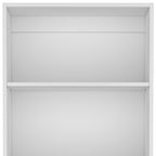 71" White Wood Five Tier Bookcase