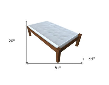 Brown Solid Wood Twin Bed Frame