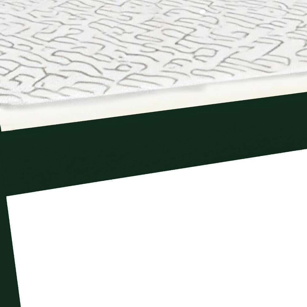 Dark Green Solid Wood Twin Bed Frame