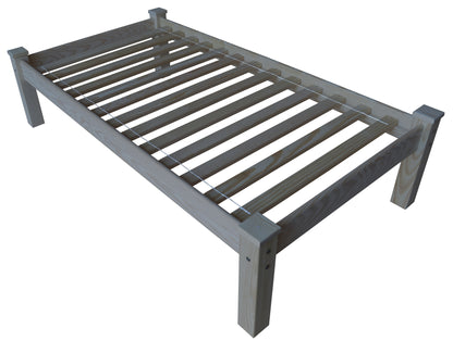 Gray Solid Wood Twin Bed Frame