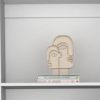 Set of Three White Wood Ten Tier Modular Bookcase with Four Doors