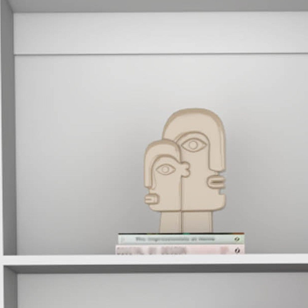 Set of Three White Wood Ten Tier Modular Bookcase with Four Doors