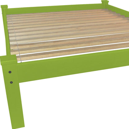 Lime Green Solid Wood Full Bed Frame