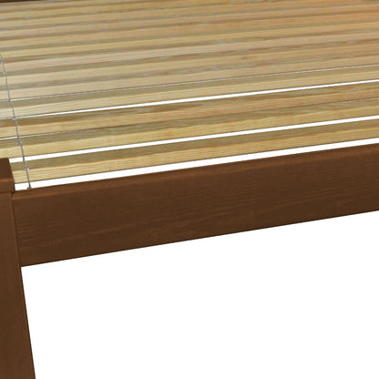 Brown Solid Wood Queen Bed Frame
