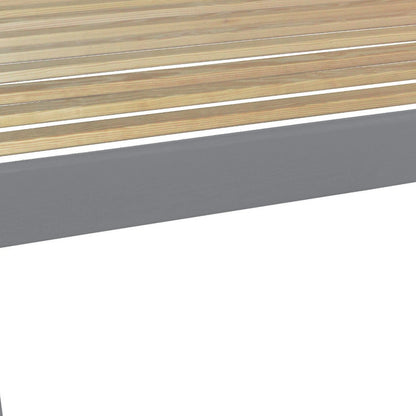 Gray Solid Wood Queen Bed Frame