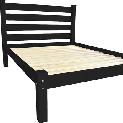 Black Solid Wood Twin Bed Frame
