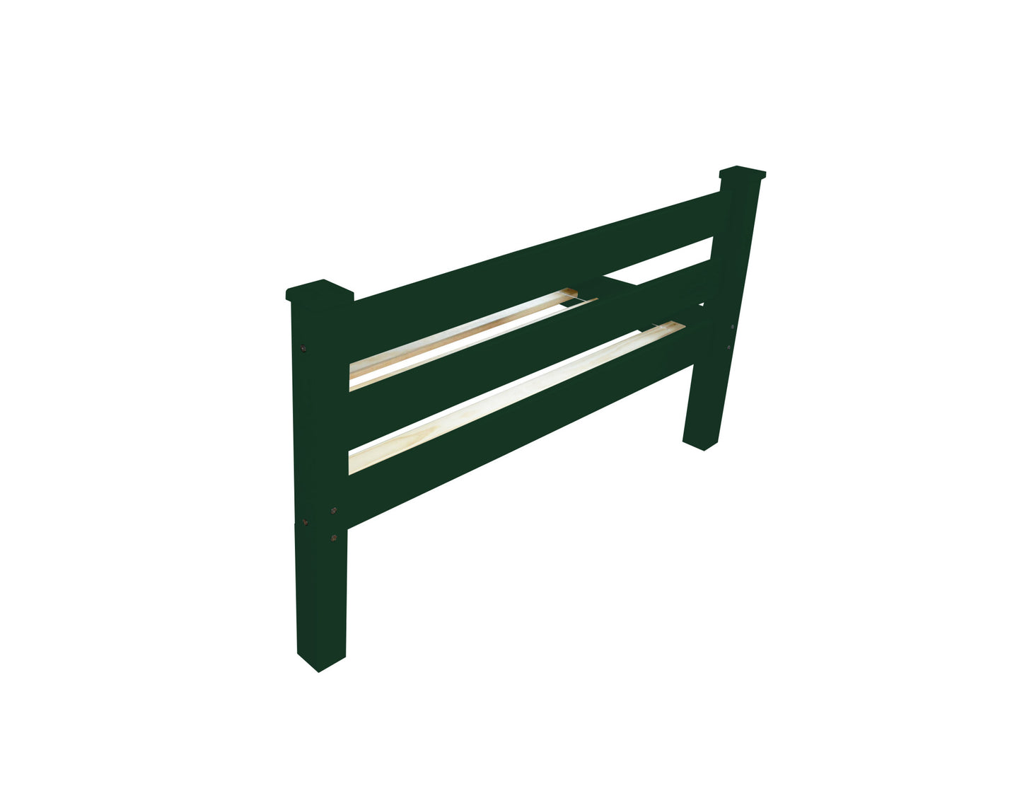 Dark Green Solid Wood Twin Bed Frame