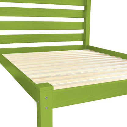Lime Green Solid Wood Full Bed Frame