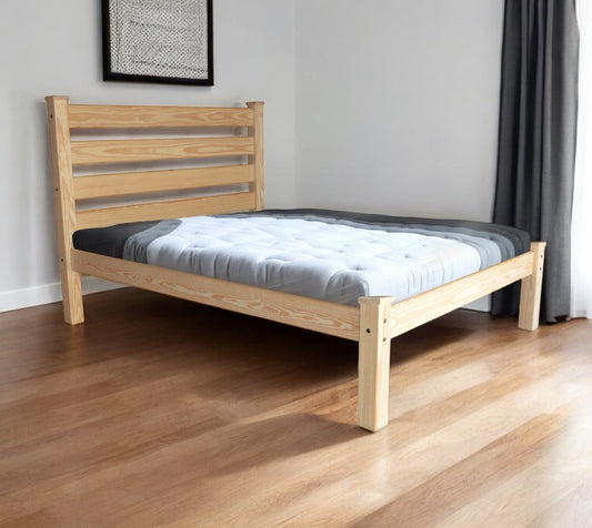 Natural Solid Wood Full Bed Frame