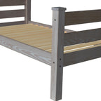 Gray Solid Wood Twin Bed Frame