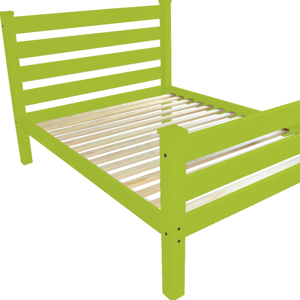 Lime Green Solid Wood Twin Bed Frame