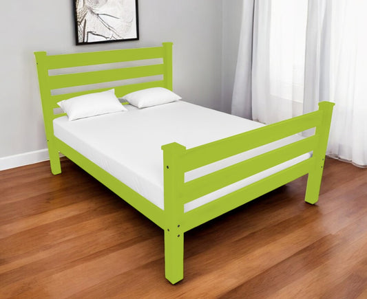 Lime Green Solid Wood Twin Bed Frame