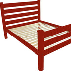 Red Solid Wood Twin Bed Frame