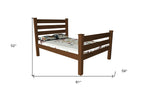 Brown Solid Wood Full Bed Frame