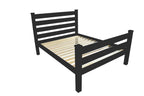 Black Solid Wood Full Bed Frame