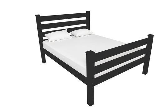 Black Solid Wood Full Bed Frame