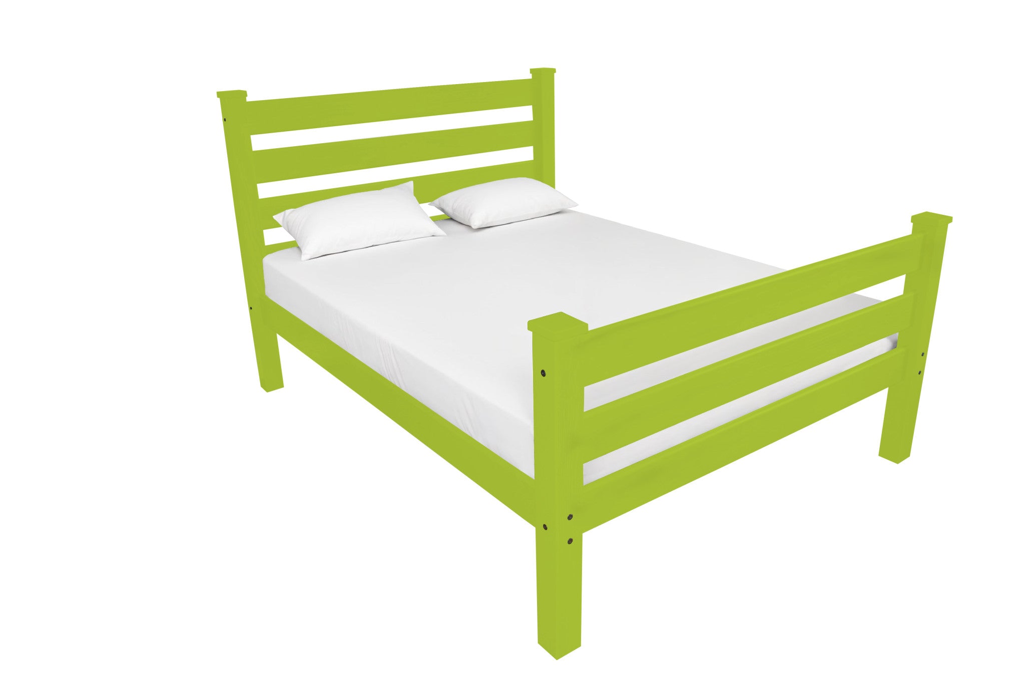 Lime Green Solid Wood Full Bed Frame