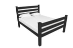 Black Solid Wood Queen Bed Frame