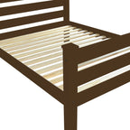 Coffee Solid Wood Queen Bed Frame
