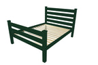 Dark Green Solid Wood Queen Bed Frame