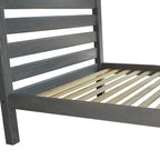 Gray Solid Wood Queen Bed Frame