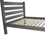 Gray Solid Wood Queen Bed Frame