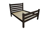 Brown Solid Wood Queen Bed Frame