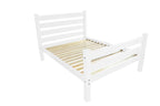 White Solid Wood Queen Bed Frame