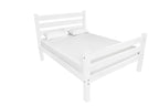 White Solid Wood Queen Bed Frame