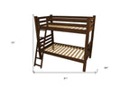 Red Twin Over Twin Solid Wood Bunk Bed