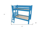 Blue Twin Traditional Solid Wood Bunk Bed