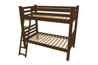 Brown Twin Traditional Solid Wood Bunk Bed
