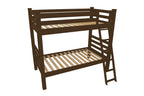 Brown Twin Traditional Solid Wood Bunk Bed