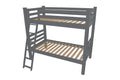 Gray Twin Traditional Solid Wood Bunk Bed