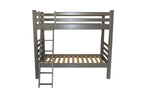 Gray Twin Over Twin Solid Wood Bunk Bed