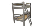 Gray Twin Over Twin Solid Wood Bunk Bed